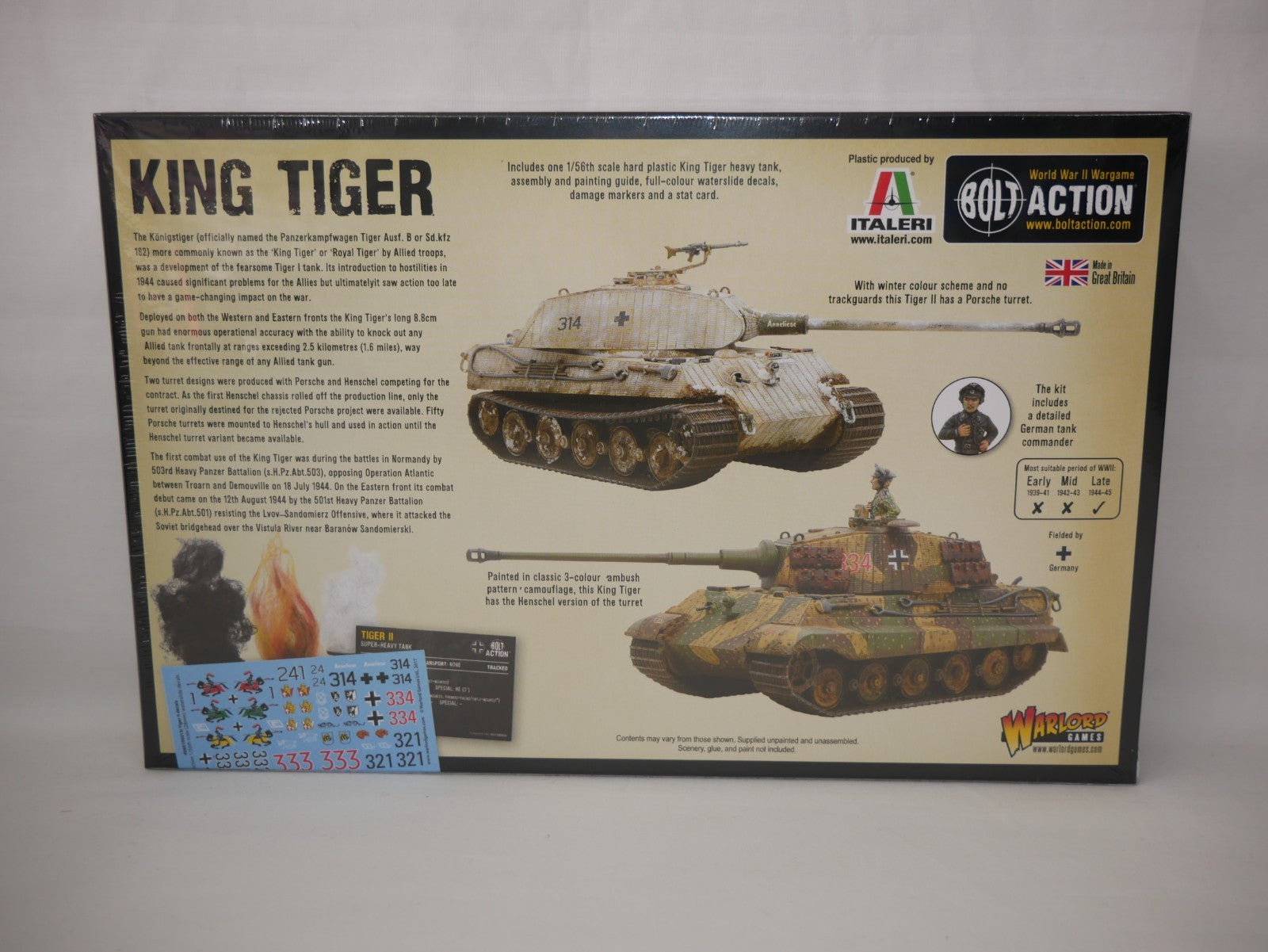 Warlord Games Bolt Action 1:56 Scale WWII German King Tiger Heavy Tank - 402012001