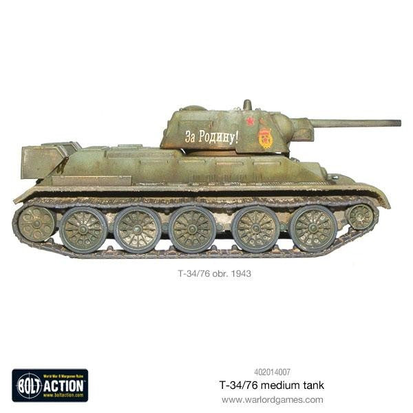Warlord Games Bolt Action 1:56 Scale WWII Soviet T-34/76 Medium Tank - 402014007