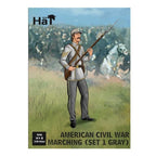 Hat Industrie 1:32 Scale American Civil War Marching (Set 1 Gray) Figures - 9336
