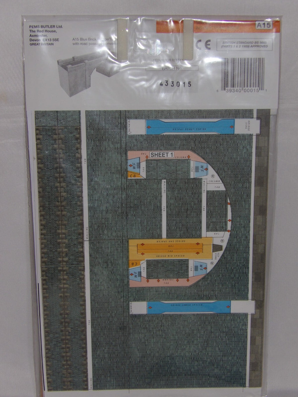 Superquick Model Kits 1:76 Scale Blue Brick Bridge Tunnel Scaled For OO/HO SQA15