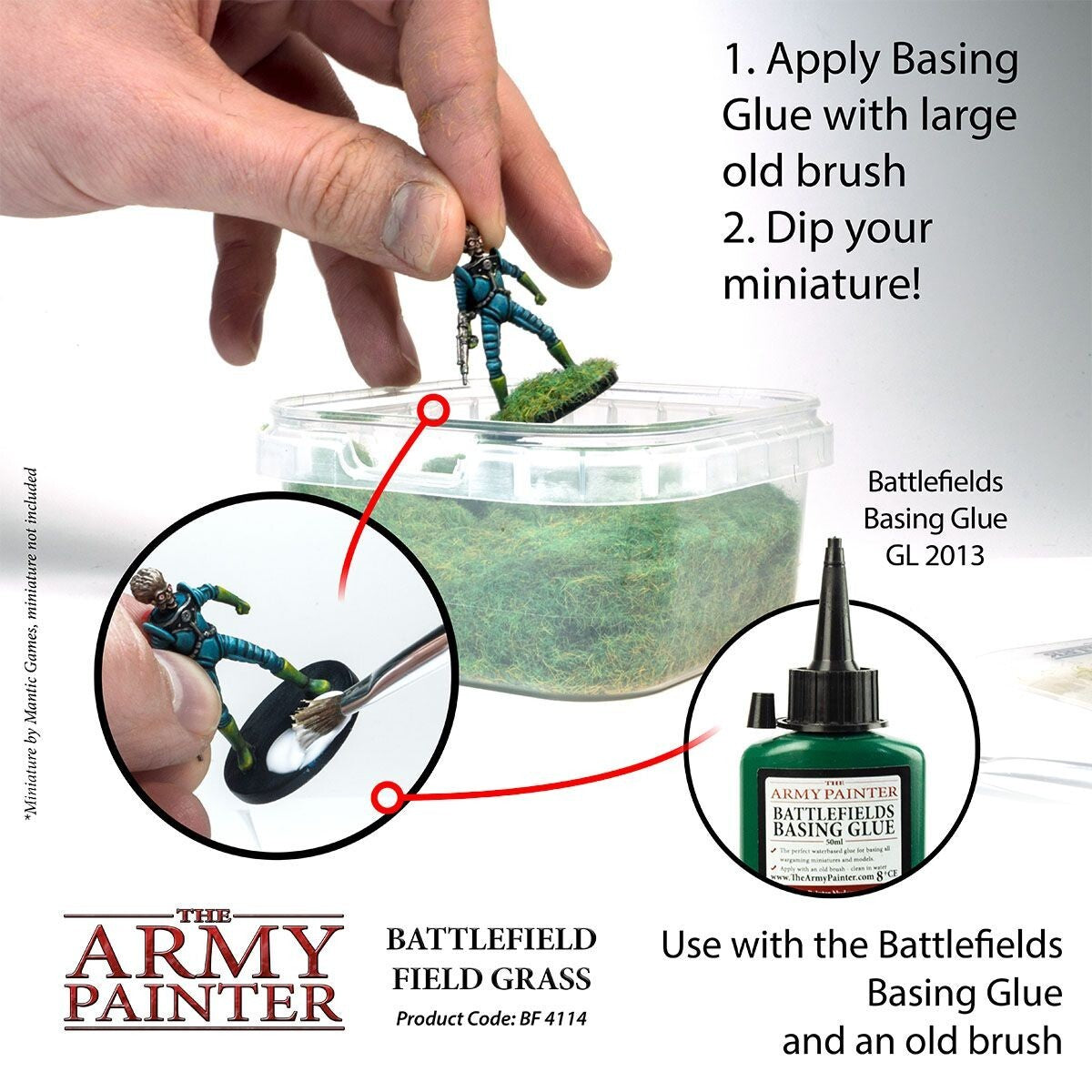 The Army Painter Battlefield Field Grass For Mini Gaming Bases 150ml Tub BF4114