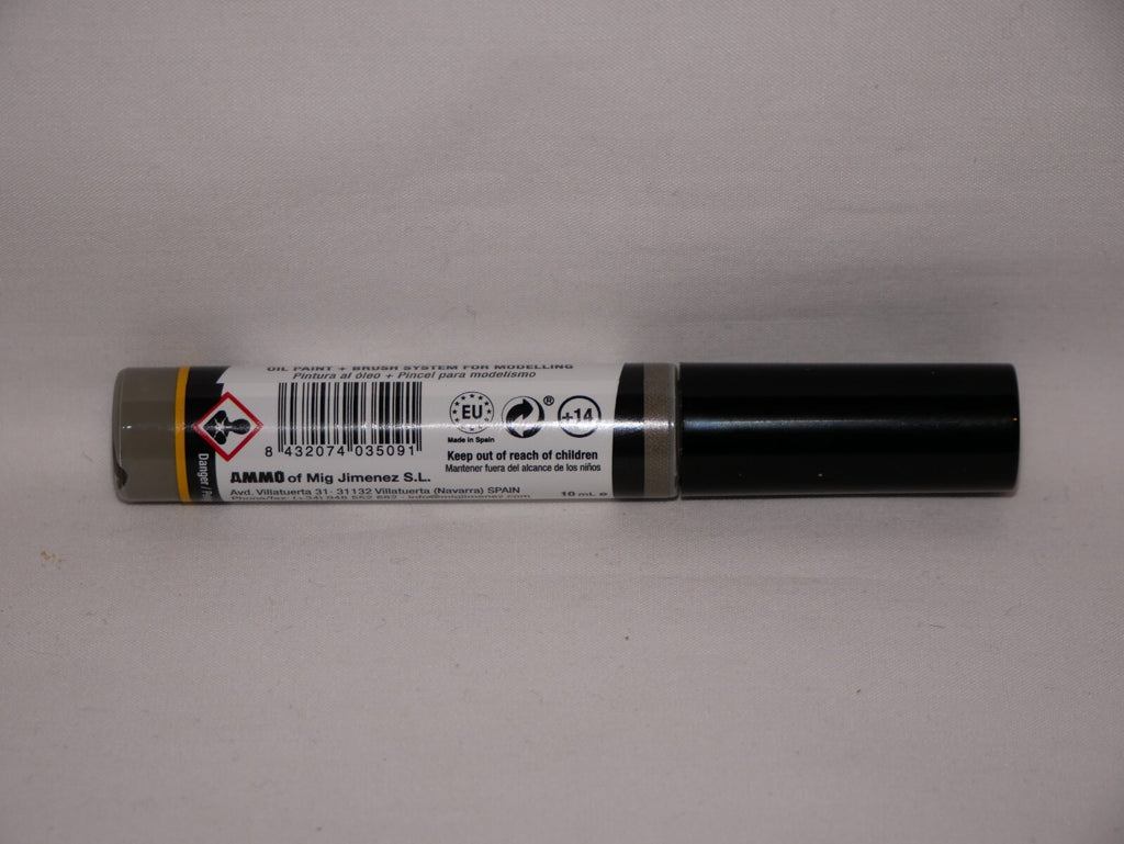 Ammo By Mig Jimenez Medium Grey Oilbrusher With Fine Brush Applicator A.MIG-3509