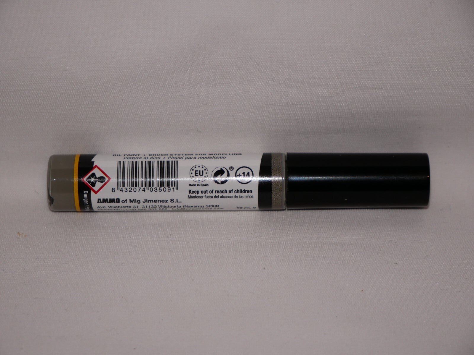 Ammo By Mig Jimenez Medium Grey Oilbrusher With Fine Brush Applicator A.MIG-3509