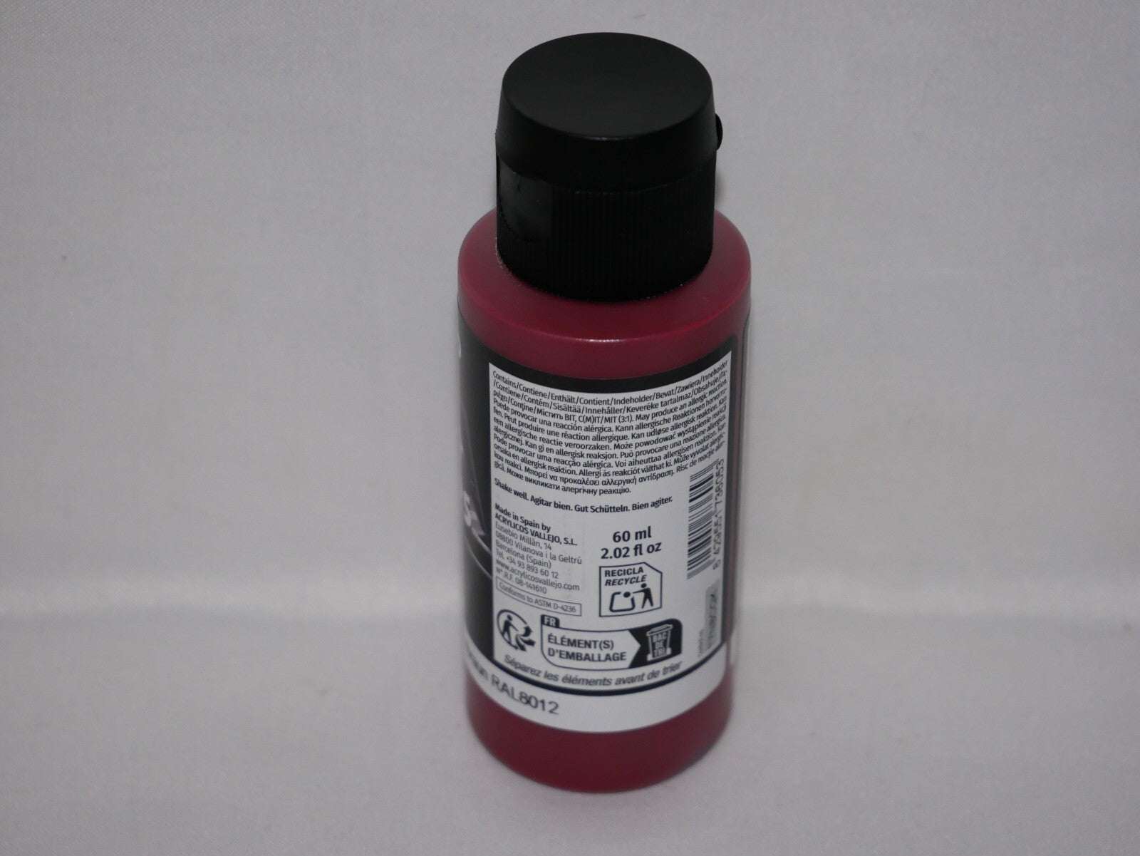 Vallejo Polyurethane Surface Primer German Red Brown 60ml Bottle - 73.605