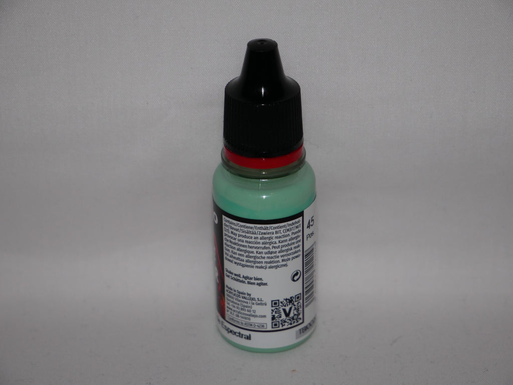 Vallejo Game Color Acrylics Ghost Green 18ml/0.6 fl oz Dropper Bottle - 72.121