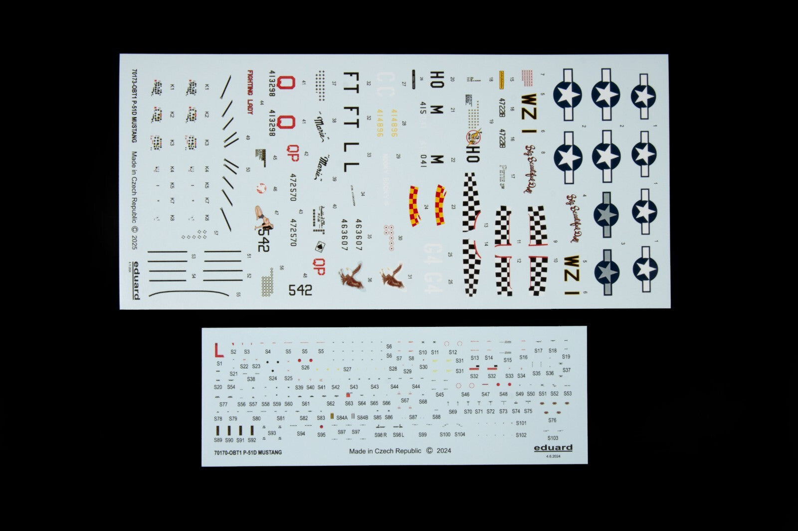 Eduard 1:72 Scale North American P-51D Mustang ProfiPACK Edition Model Kit 70173