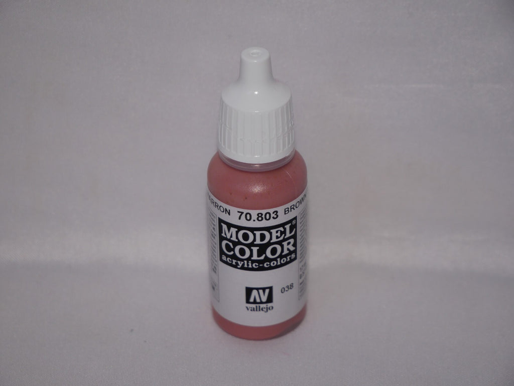 Vallejo Model Color Brown Rose Acrylic 17ml/0.57 fl oz Dropper Bottle - 70.803