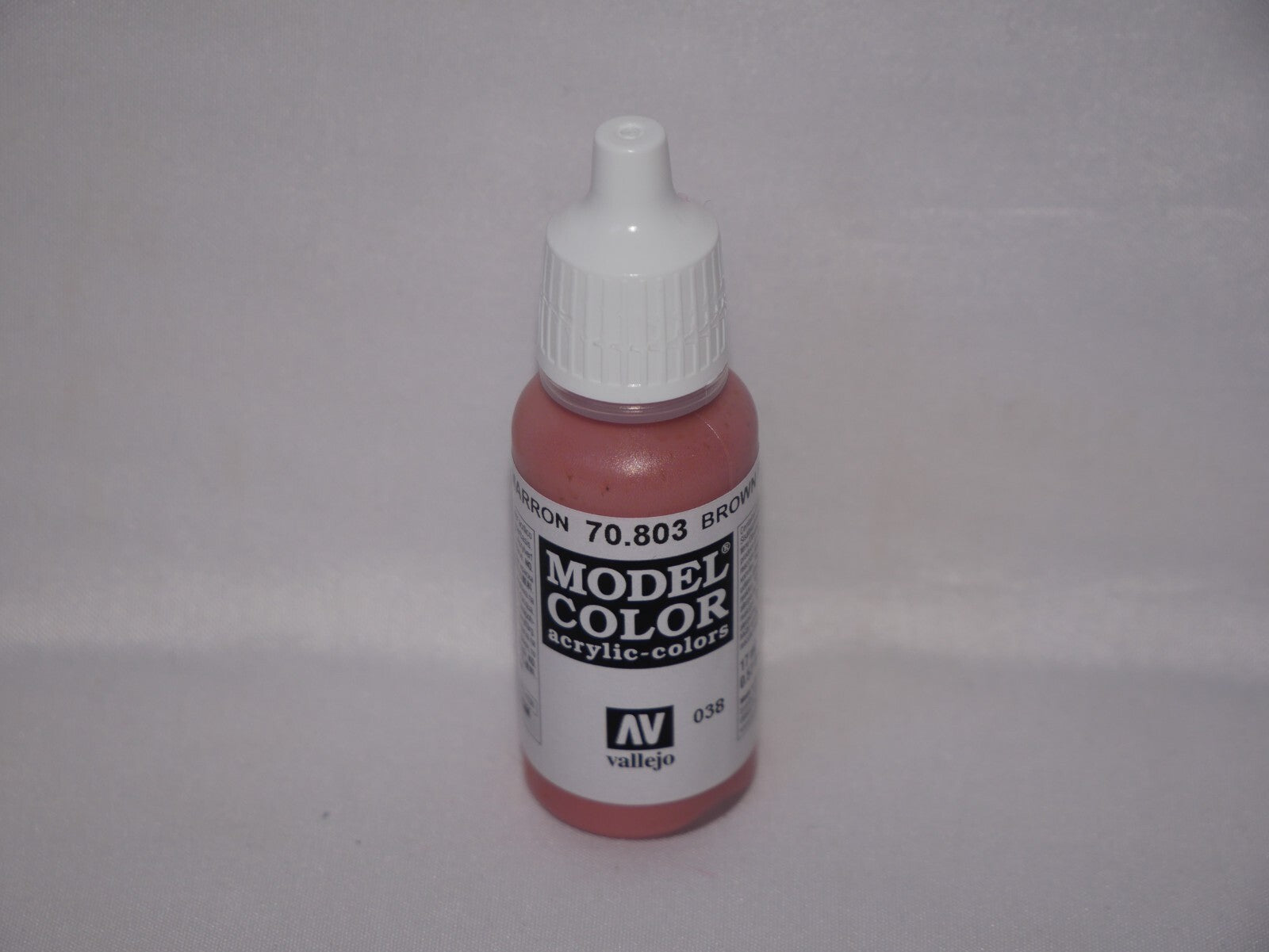 Vallejo Model Color Brown Rose Acrylic 17ml/0.57 fl oz Dropper Bottle - 70.803