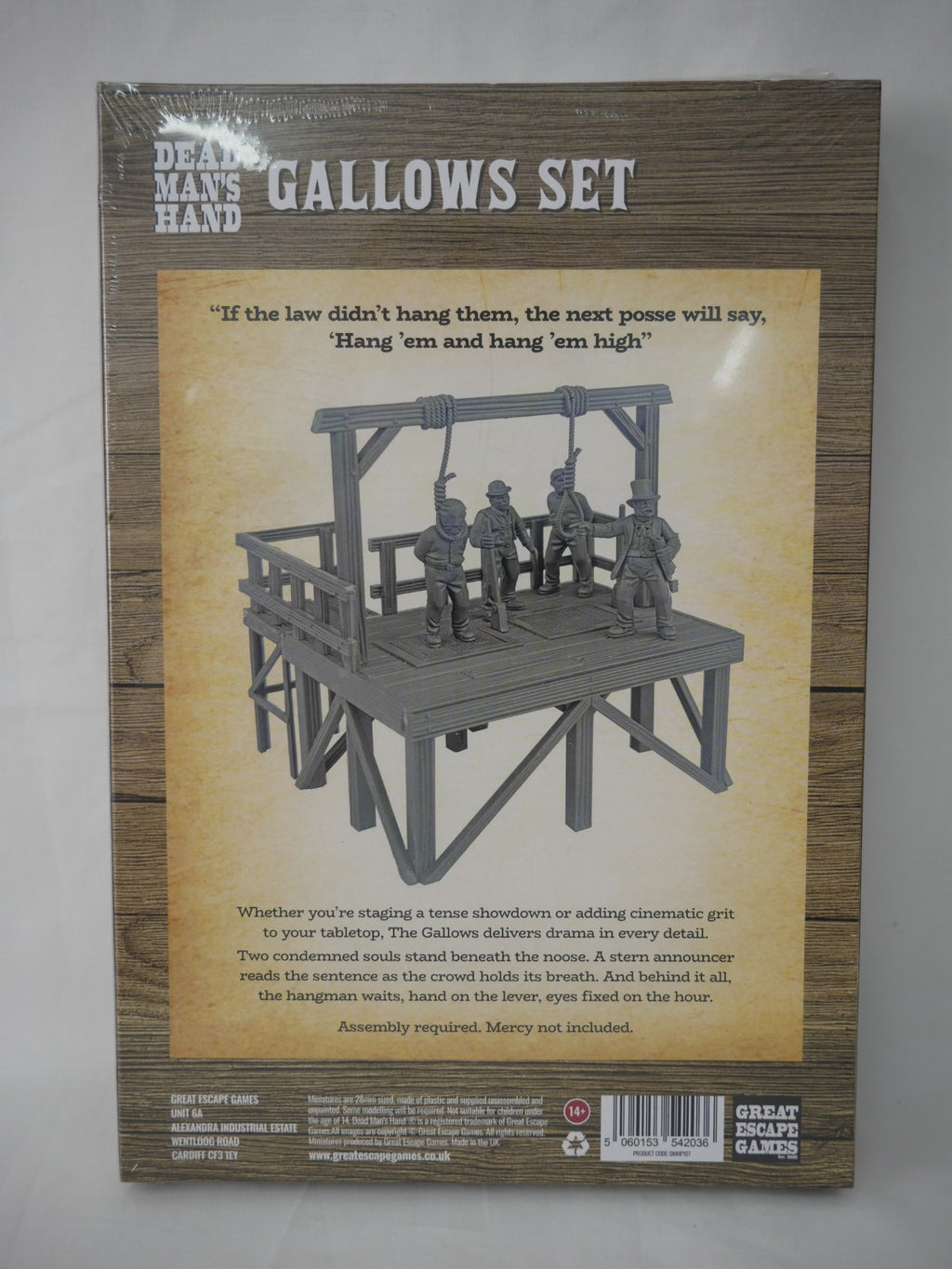 Great Escape Games Dead Man's Hand 28mm Scale Hard Plastic Gallows Set - DMHP107