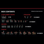 Wargames Atlantic Grand Battle Scale Hard Plastic 10mm Samurai Figures WAARN004S