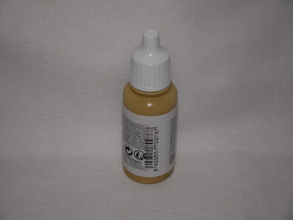 Vallejo Model Color Buff Acrylic 17ml/0.57 fl oz Dropper Bottle 70.976