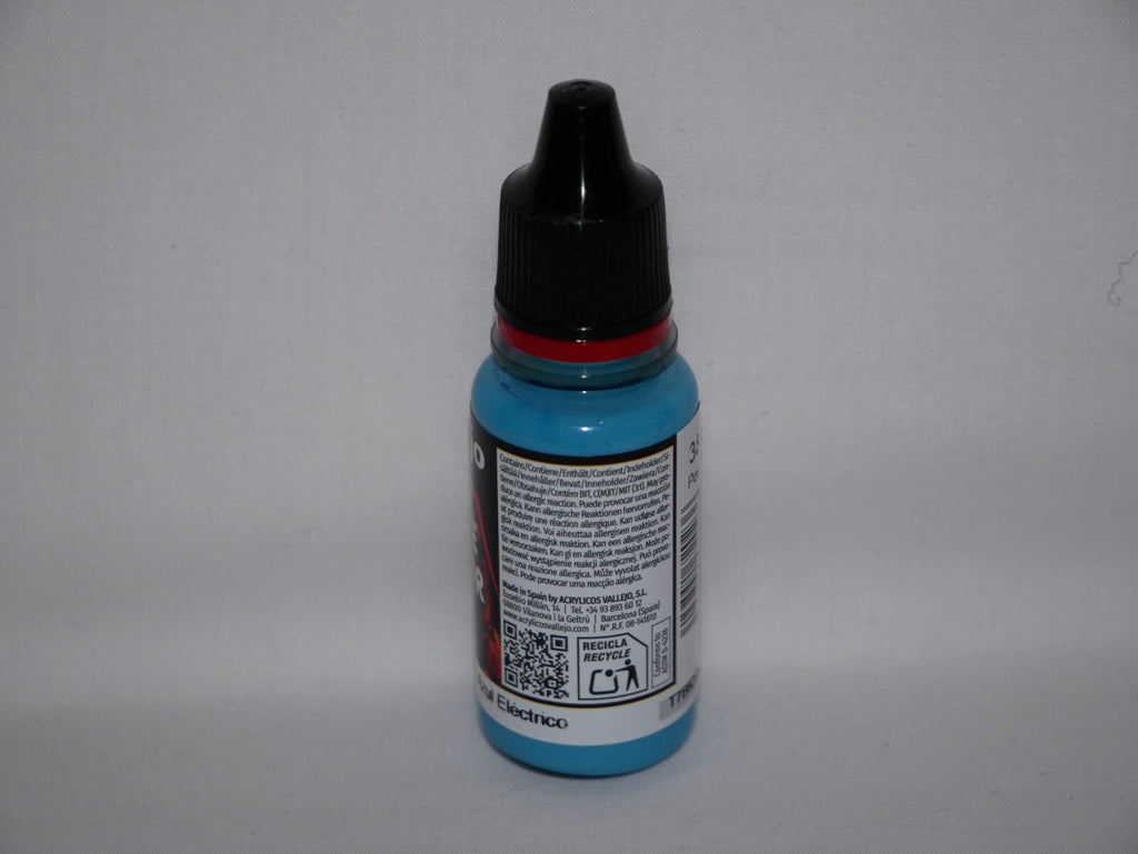 Vallejo Game Color Acrylics Electric Blue 18ml/0.6 fl oz Dropper Bottle - 72.023