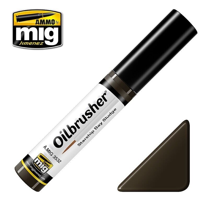 Ammo By Mig Jimenez Starship Bay Sludge Oilbrusher Brush Applicator - A.MIG-3532