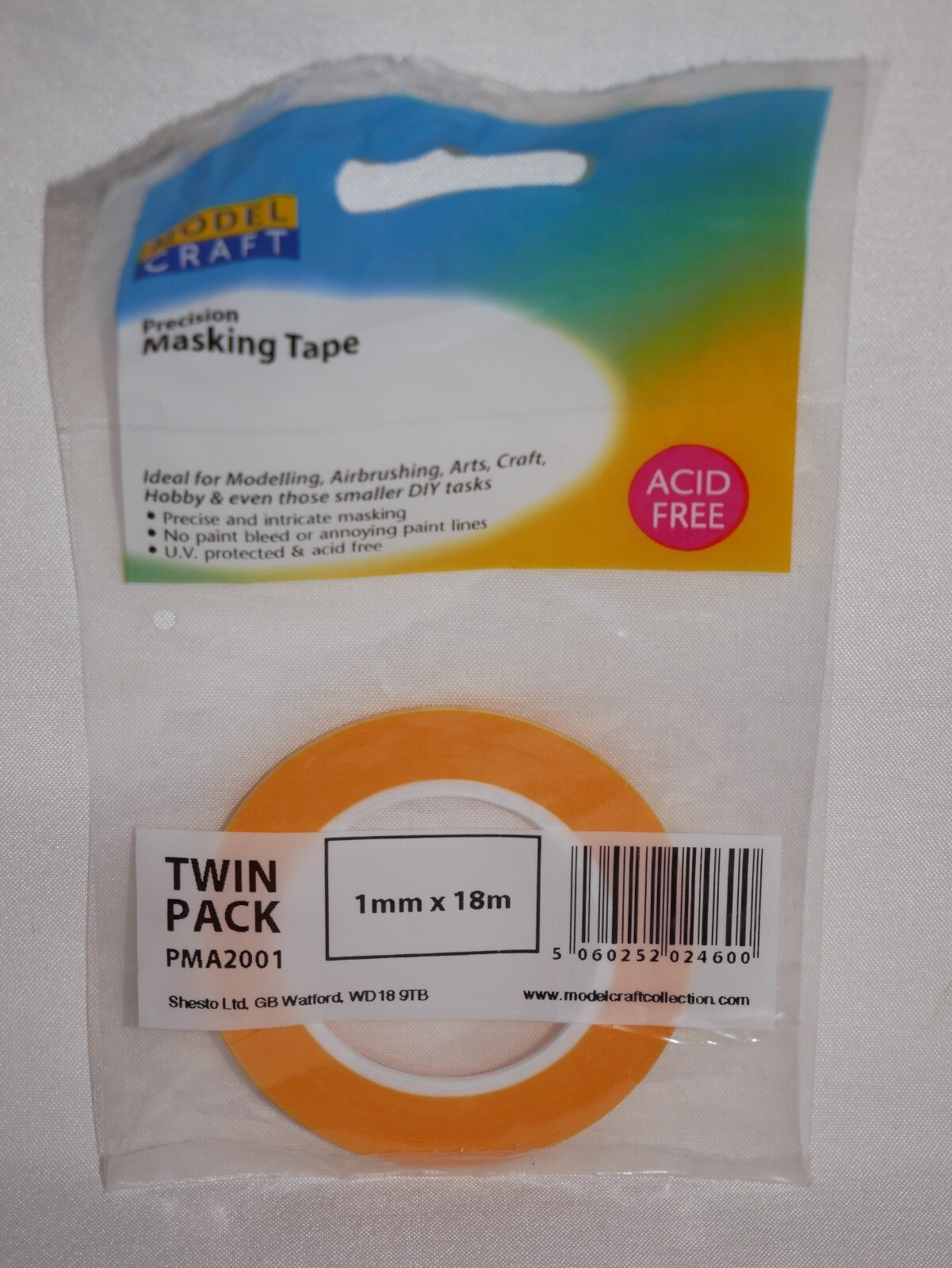 The Model Craft Collection Twin Pack Precision Masking Tape (1mm x 18m) PMA2001
