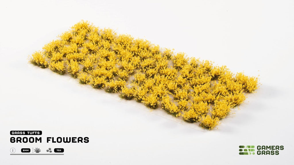 Gamers Grass Broom Flowers Grass Tufts For Mini Model Bases 75 Per Pack - GGFS-BRO