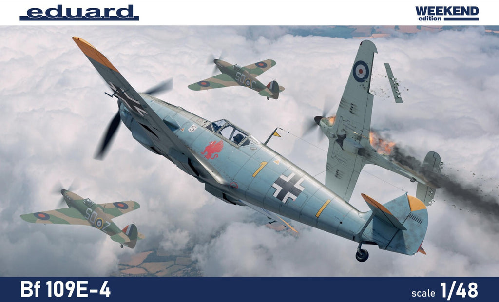 Eduard 1:48 Scale WWII Messerschmitt Bf 109E-4 Weekend Edition Model Kit - 84196