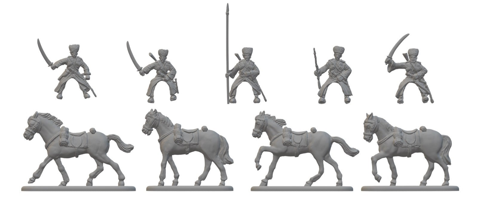 Hat Industrie 1:72 Scale World War 1 (WW1) Russian Cossacks Plastic Models - 8315