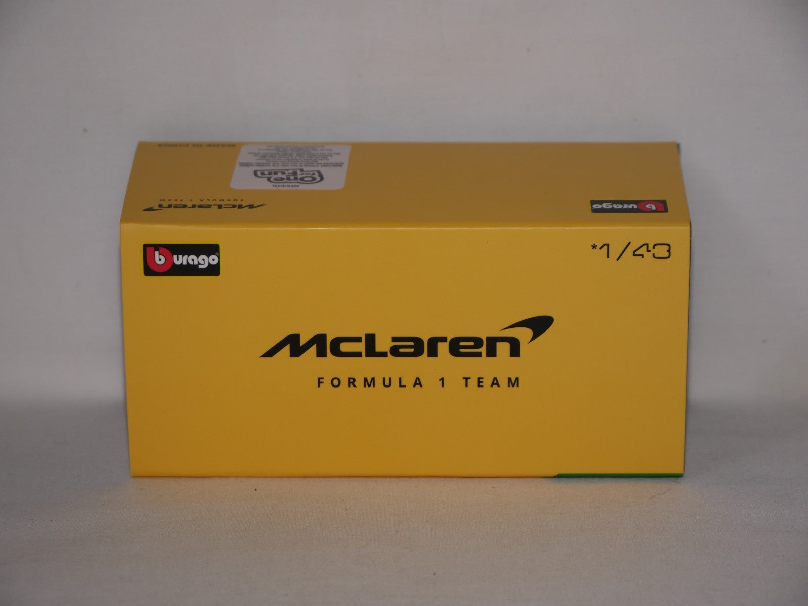 Burago 1:43 McLaren MCL38 Monaco Grand Prix 2024 No.4 Lando Norris - #18-38215NS