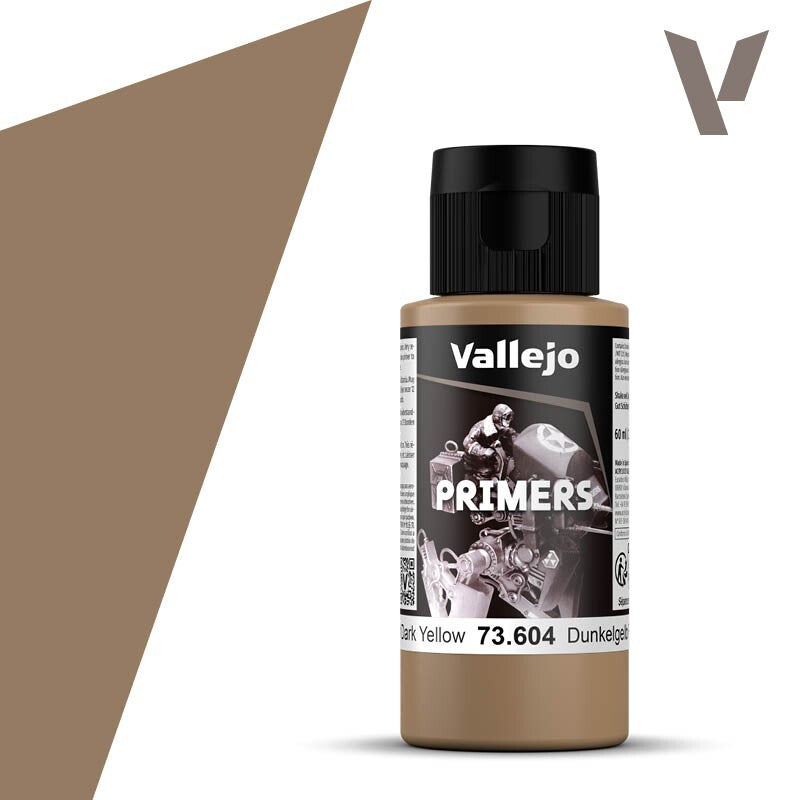 Vallejo Polyurethane Surface Primer German Dark Yellow 60ml Bottle - 73.604