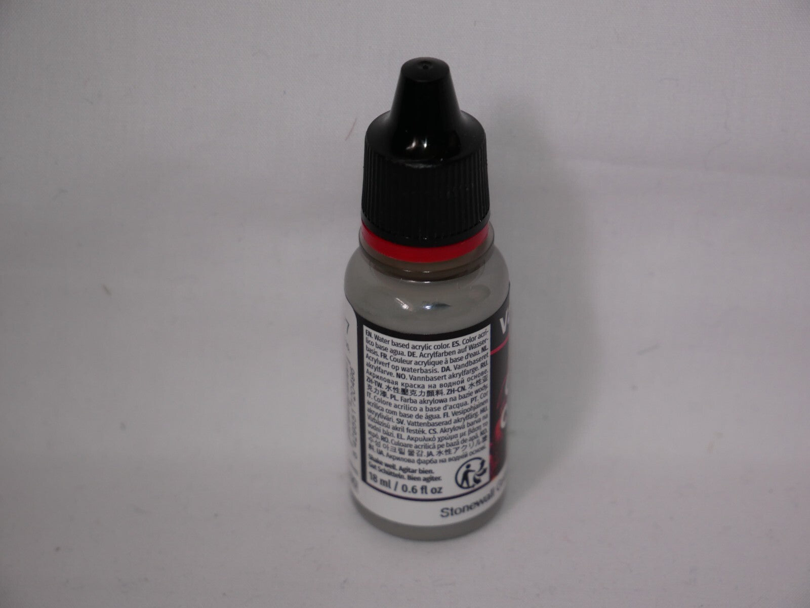 Vallejo Game Color Acrylics Stonewall Grey 18ml/0.6 fl oz Dropper Bottle 72.049
