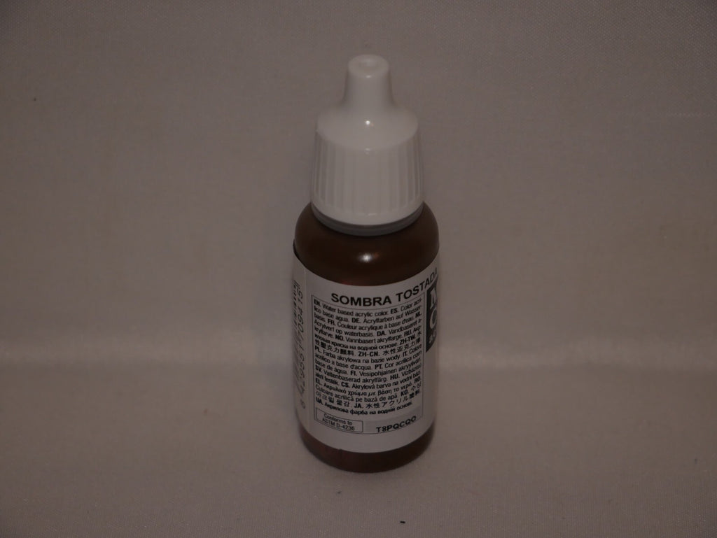 Vallejo Model Color Burnt Umber Acrylic 17ml /0.57 fl oz Dropper Bottle - 70.941