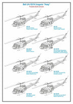 Rubicon Models 1:56 Scale Bell UH-1D / UH-1H "Huey" Military Helicopter - 280119