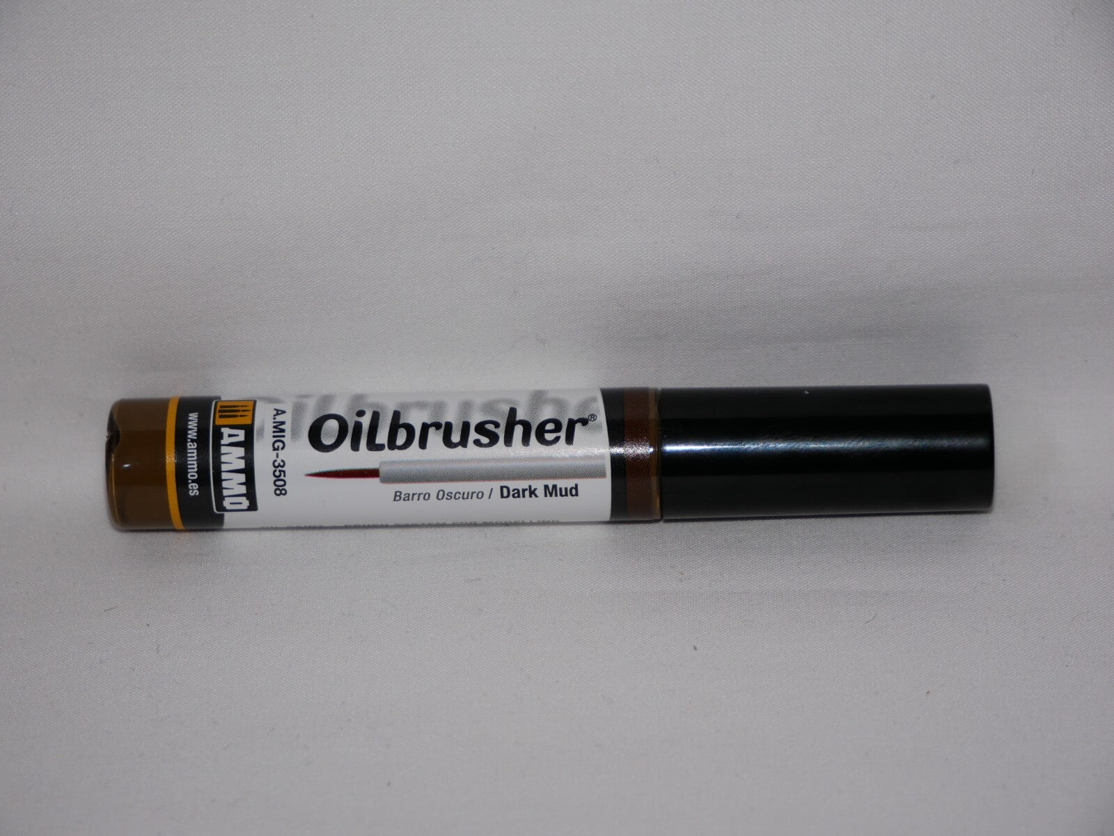 Ammo By Mig Jimenez Dark Mud Oilbrusher With Fine Brush Applicator - A.MIG-3508