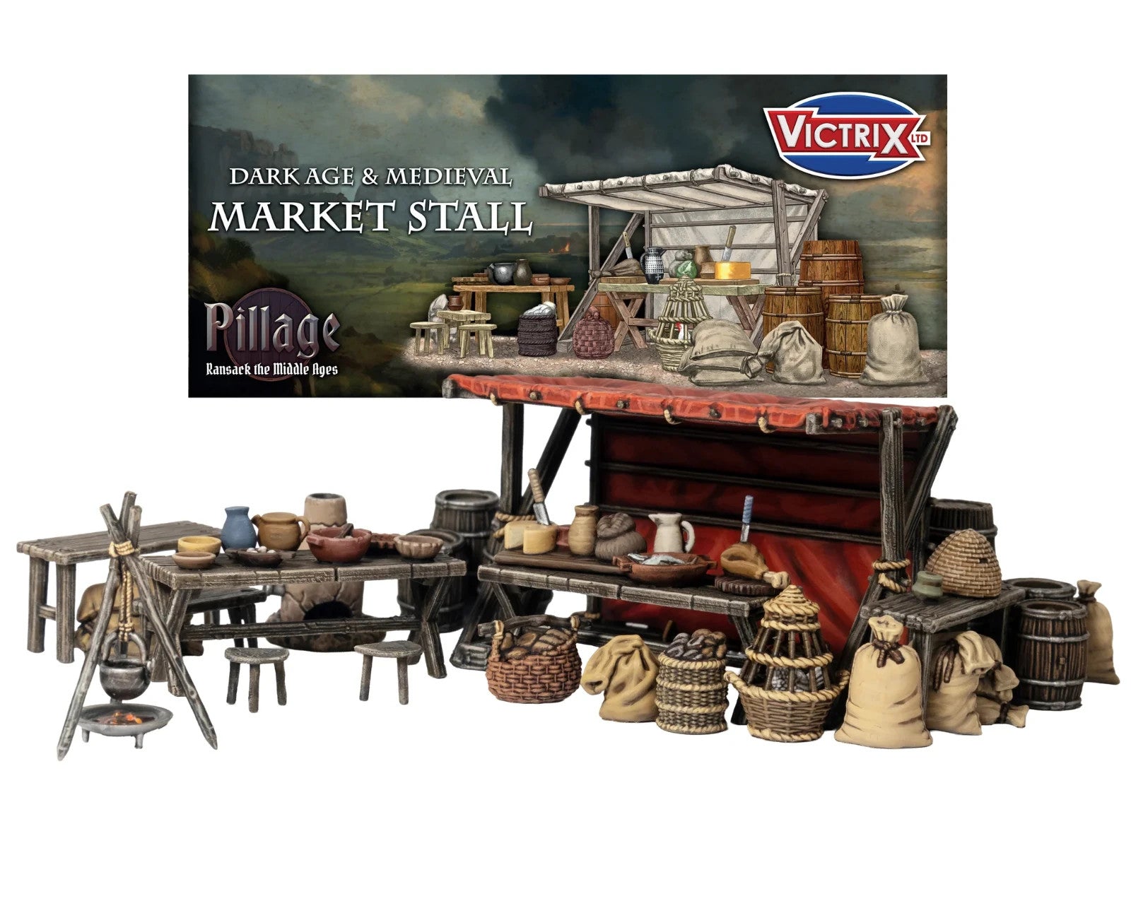 Victrix Pillage Ransack The Middle Ages 28mm Dark Age & Medieval Market Stall
