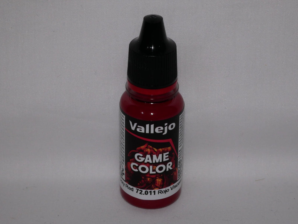 Vallejo Game Color Acrylic Range Gory Red 18ml/0.6 fl oz Dropper Bottle - 72.011