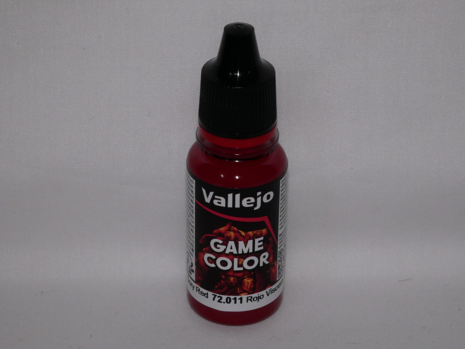 Vallejo Game Color Acrylic Range Gory Red 18ml/0.6 fl oz Dropper Bottle - 72.011
