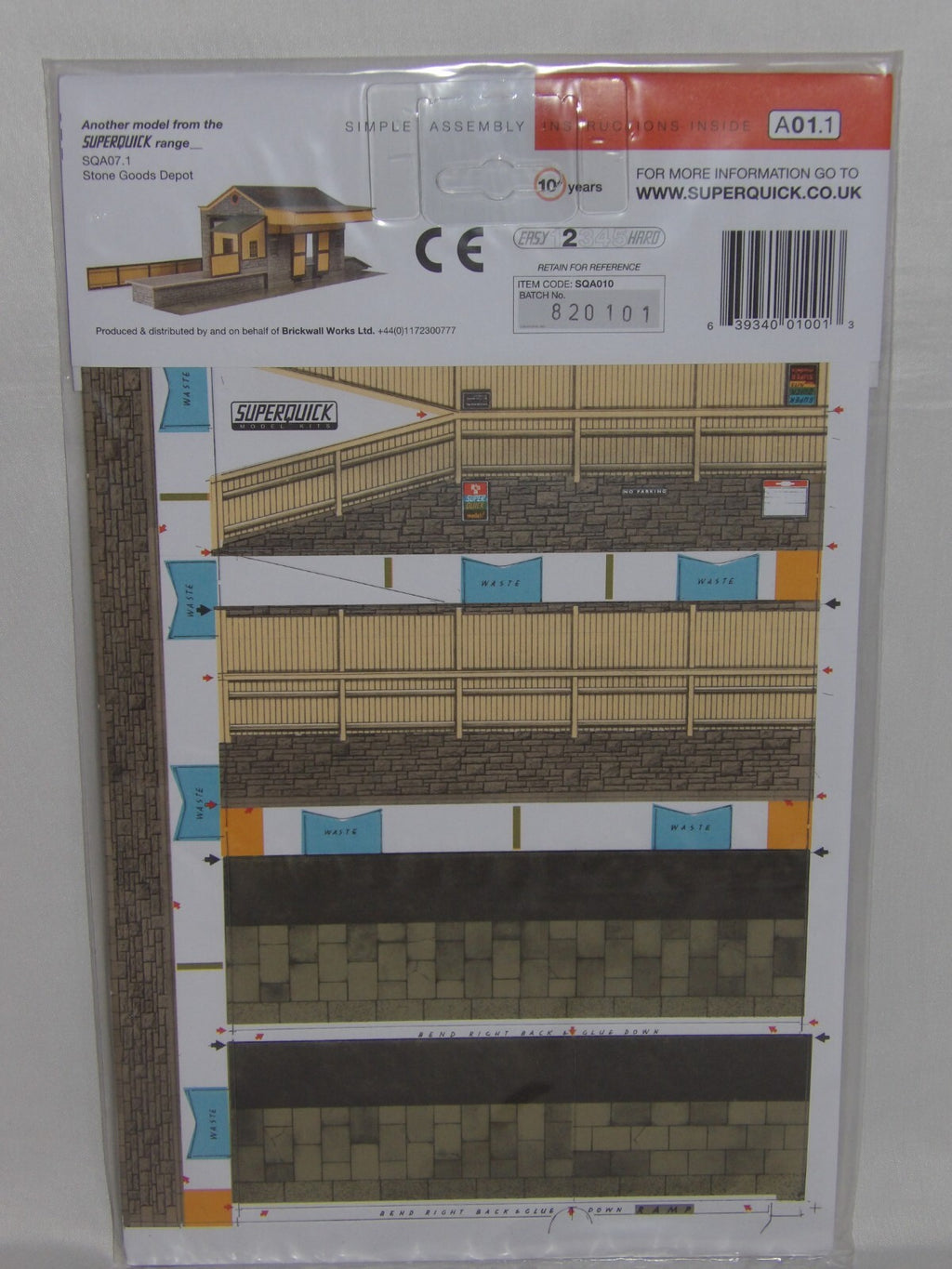 Superquick Kits 1:76 Scale Stone Station Platform Scaled For OO & HO - SQA1.1