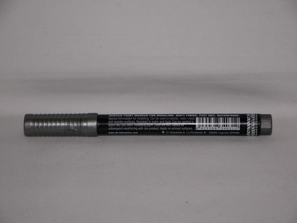 AK Interactive Real Colors Acrylic Fast Drying Marker Pens Gun Metal - RCM032