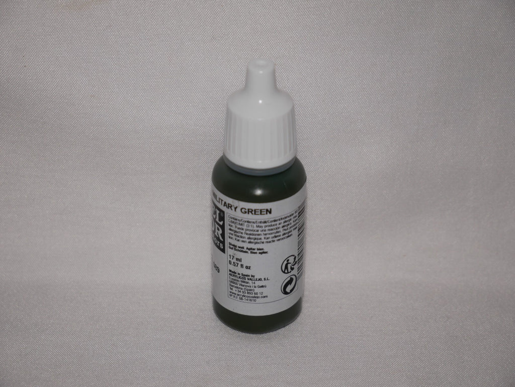 Vallejo Model Color Military Green Acrylic 17ml/0.57 fl oz Dropper Bottle 70.975