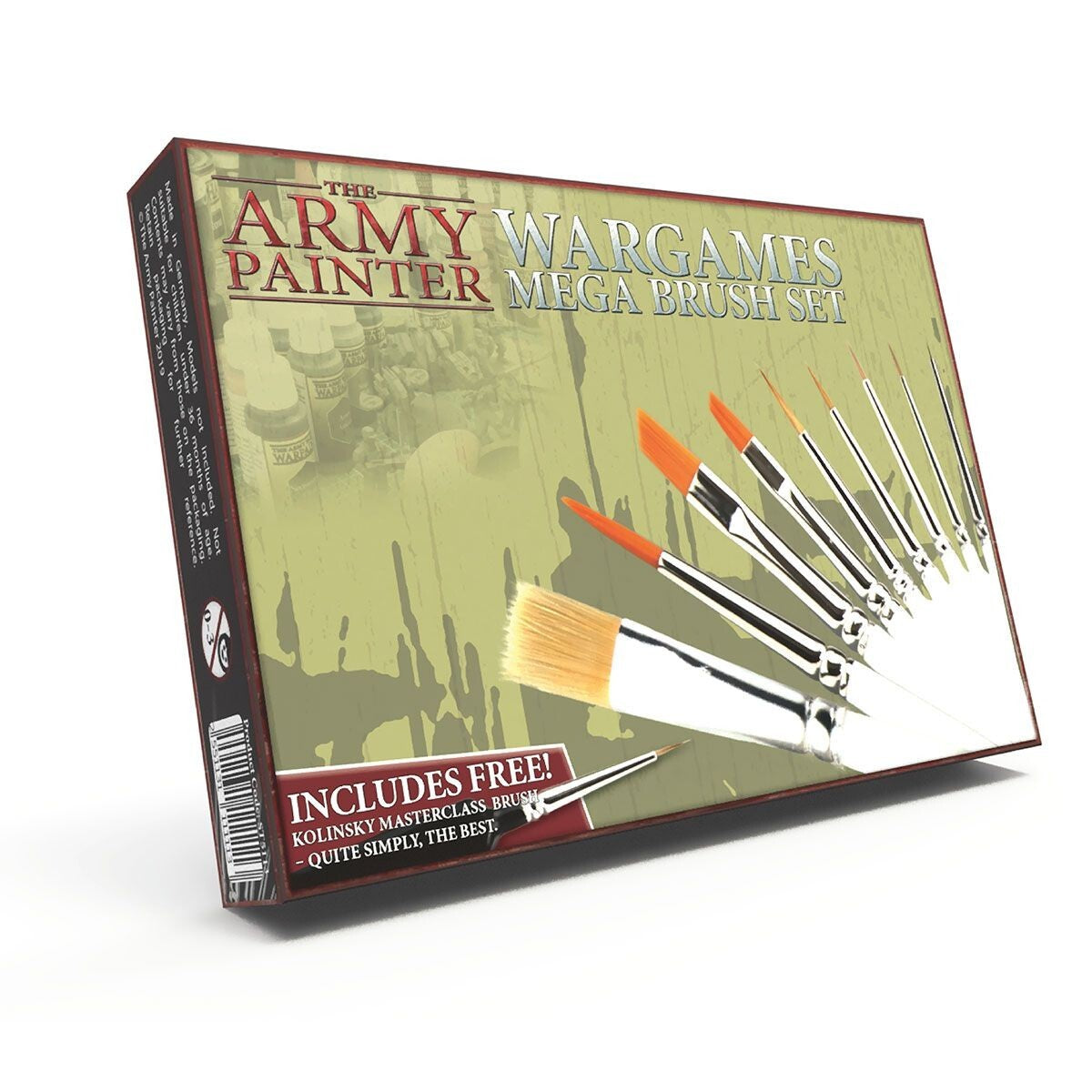 The Army Painter Miniature Wargames Mega Paint Brush Set (10 Burshes) - ST5113