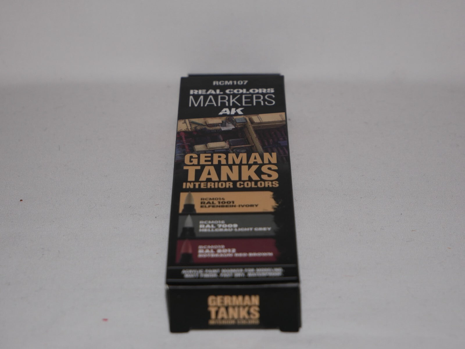 AK Interactive Real Color Acrylic Markers German Tanks 3 Piece Pen Set - RCM107