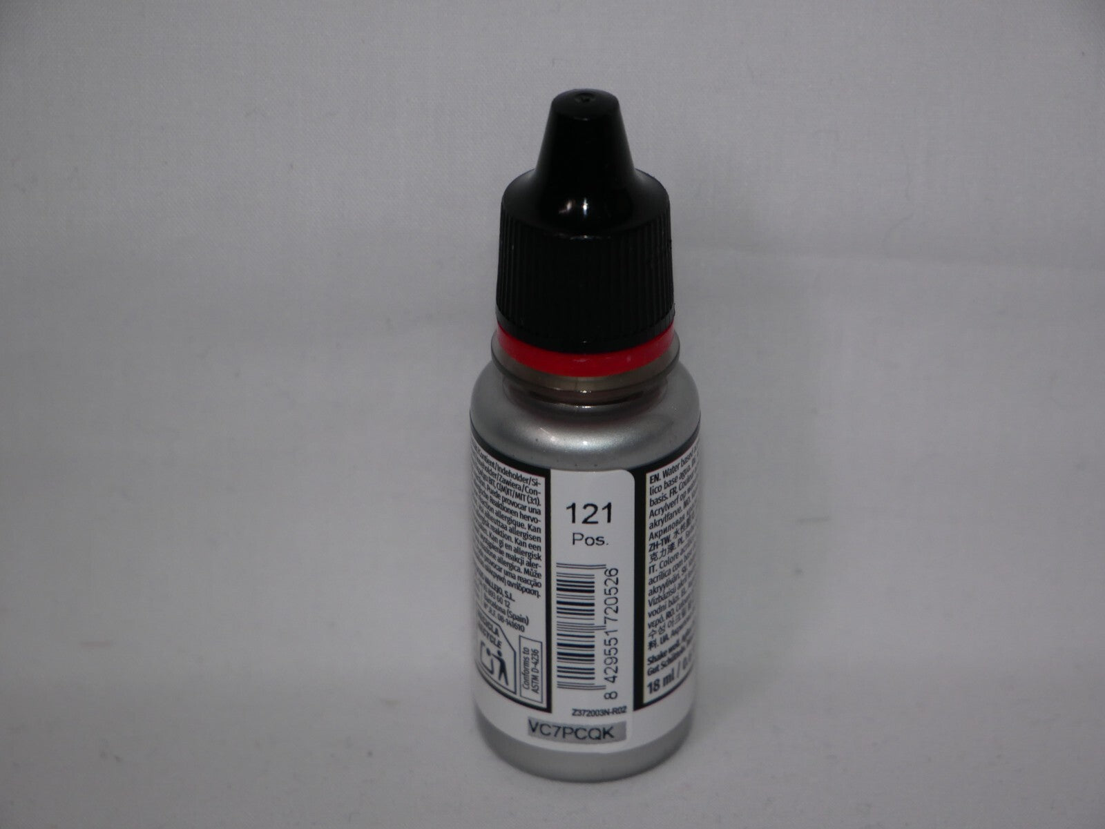 Vallejo Game Color Acrylic Metallic Silver 18ml/0.6 fl oz Dropper Bottle 72.052