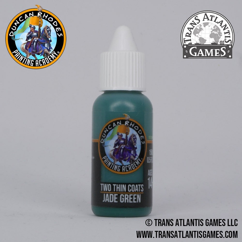 Duncan Rhodes Painting Academy 'Two Thin Coats' Jade Green 15ml Bottle - 10083