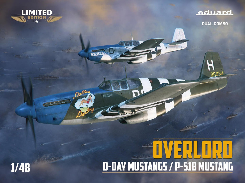 Eduard 1:48 Overlord D-Day P-51B Mustangs Limited Edition Dual Combo Set - 11181