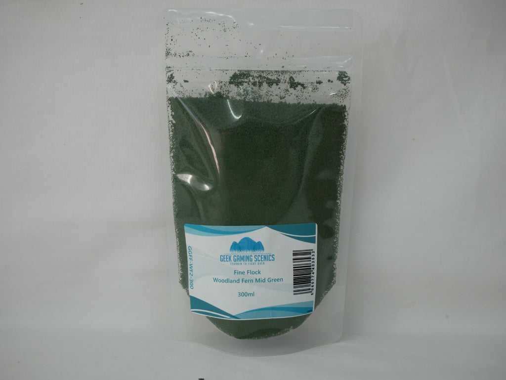 Geek Gaming Scenics Woodland Fern Mid Green Fine Modeling Flock - GGFF-WF2-300