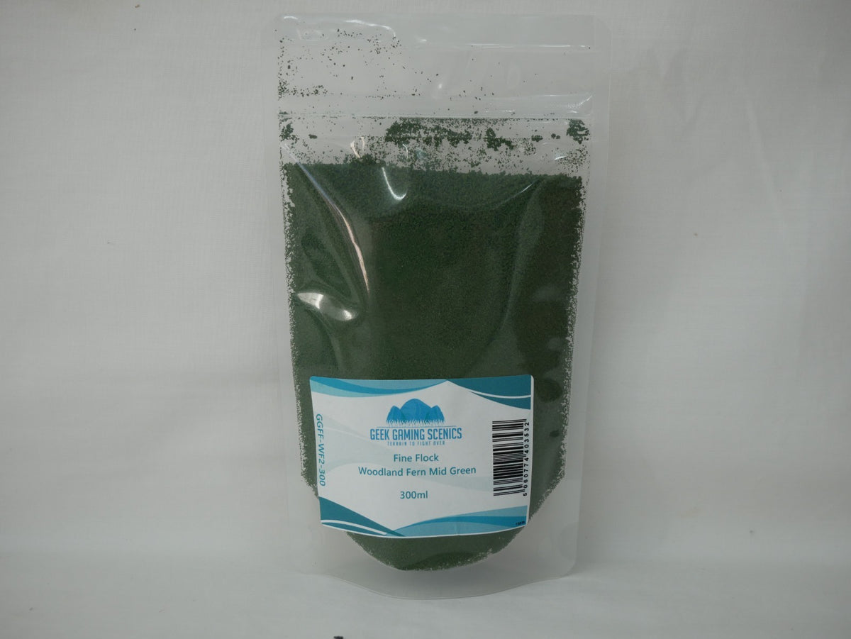 Geek Gaming Scenics Woodland Fern Mid Green Fine Modeling Flock - GGFF-WF2-300