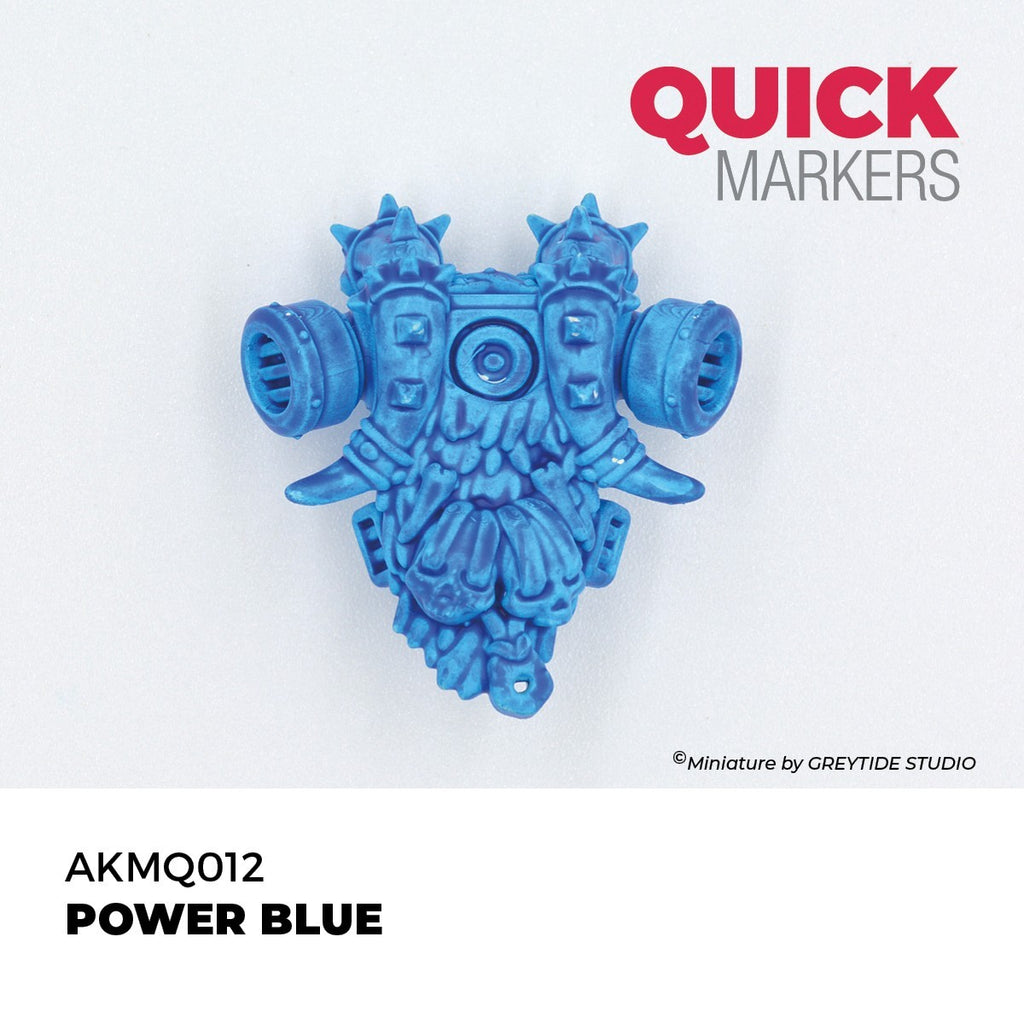 AK Interactive Acrylic Quick Gen Markers For Tabletop Games Power Blue - AKMQ012