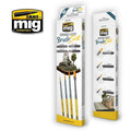 Ammo By Mig Jimenez (4 Piece) Dioramas & Scenic Synthetic Brush Set - A.MIG-7601