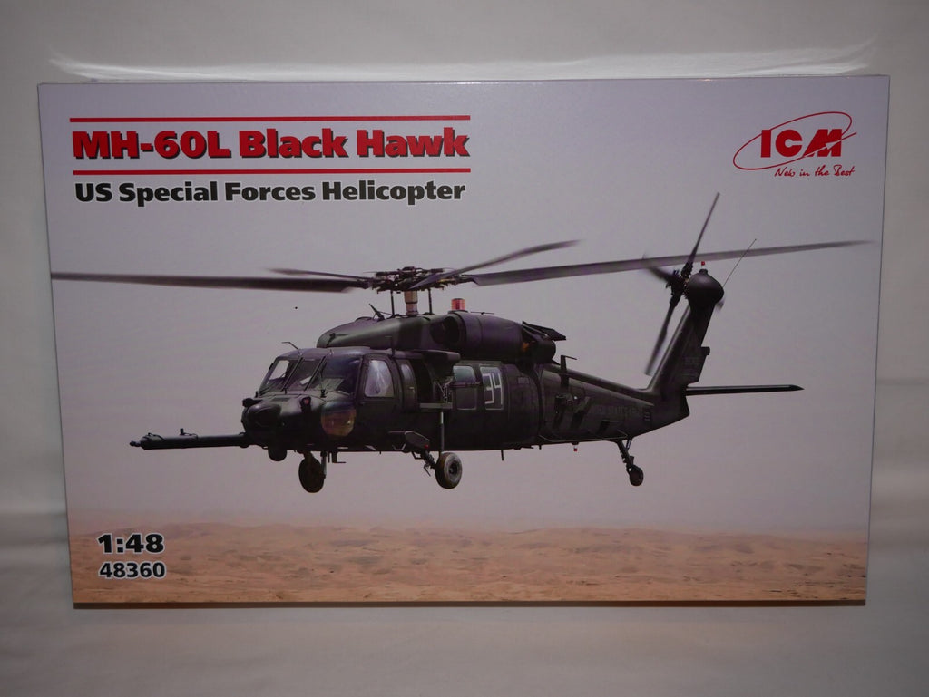 ICM 1:48 Scale Sikorsky MH-60L Black Hawk US Special Forces Helicopter - 48360