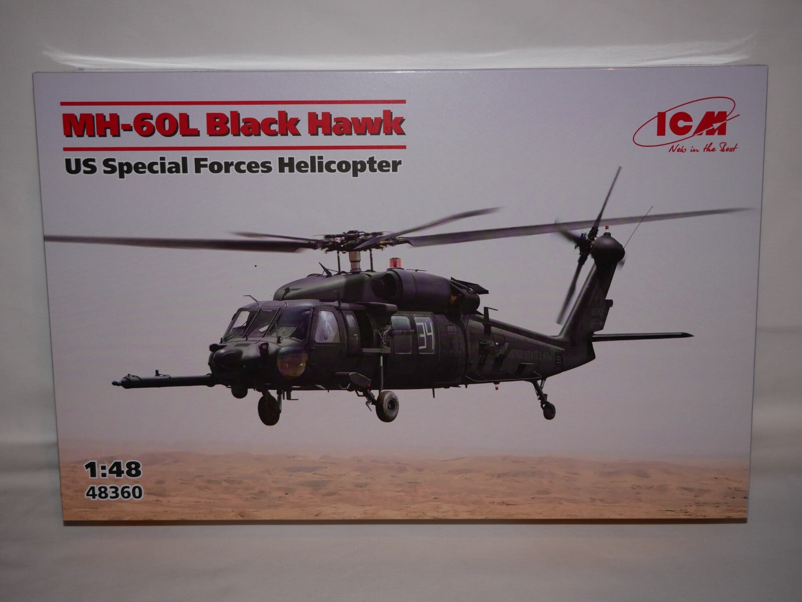 ICM 1:48 Scale Sikorsky MH-60L Black Hawk US Special Forces Helicopter - 48360