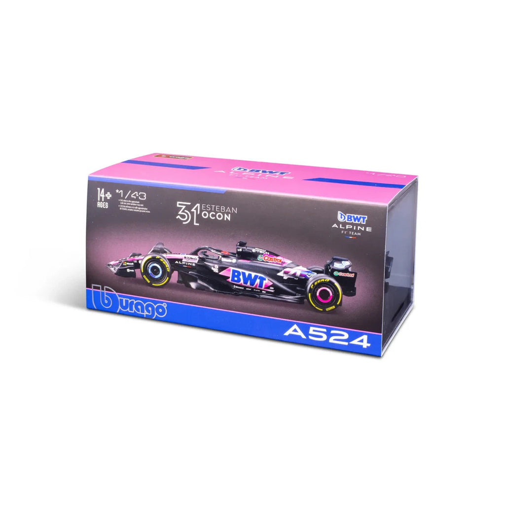 Burago 1:43 Scale BWT Alpine F1 Team A524 2024 No.31 Esteban Ocon - #18-38220O