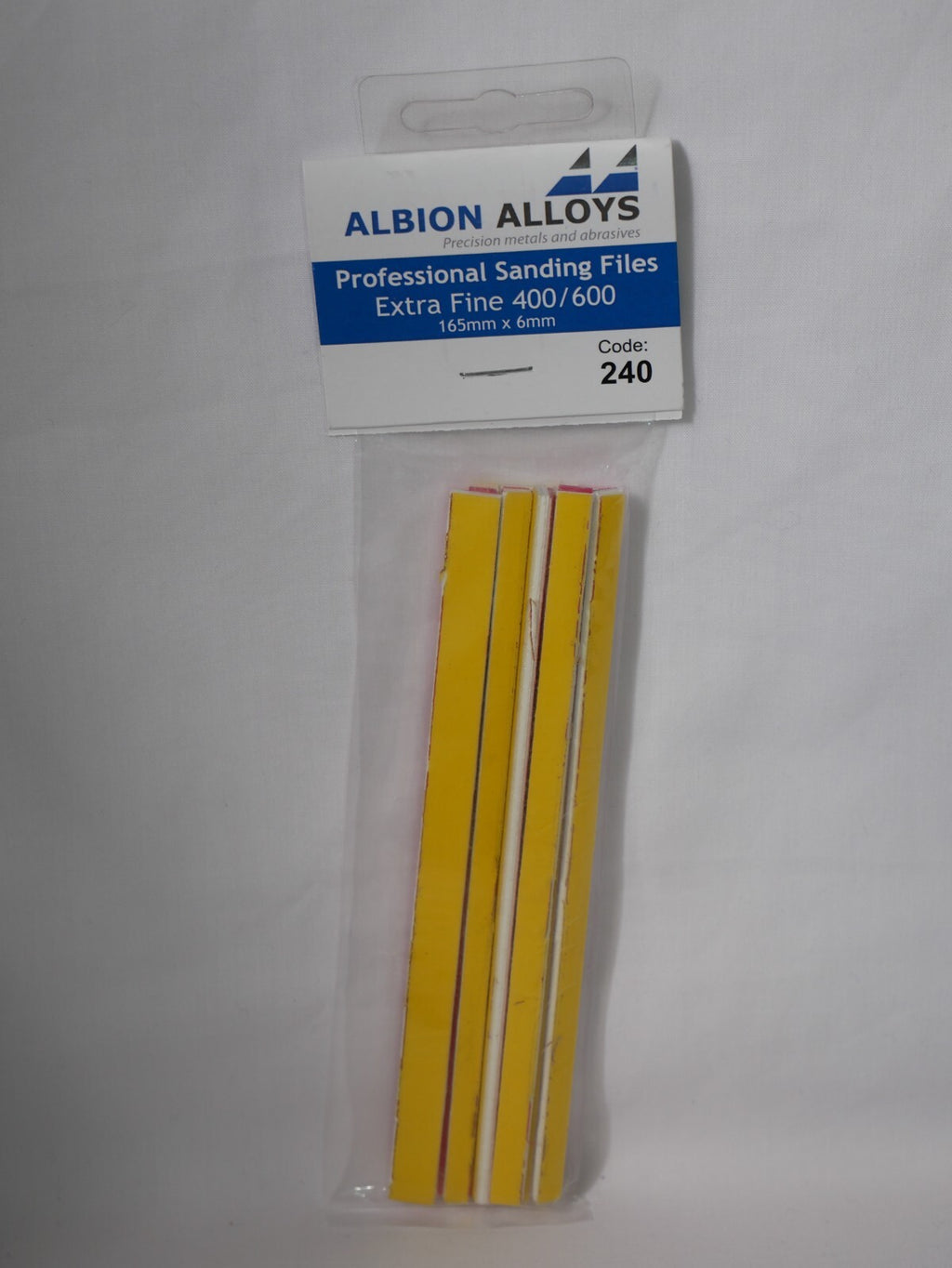 Albion Alloys Professional Extra Fine Sanding Files 400/600 Grit 165mm x 6mm - 240
