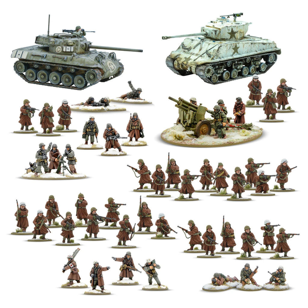 Warlord Game Bolt Action 1:56 Scale WWII US Army (Winter) Starter Army Set - 402613003