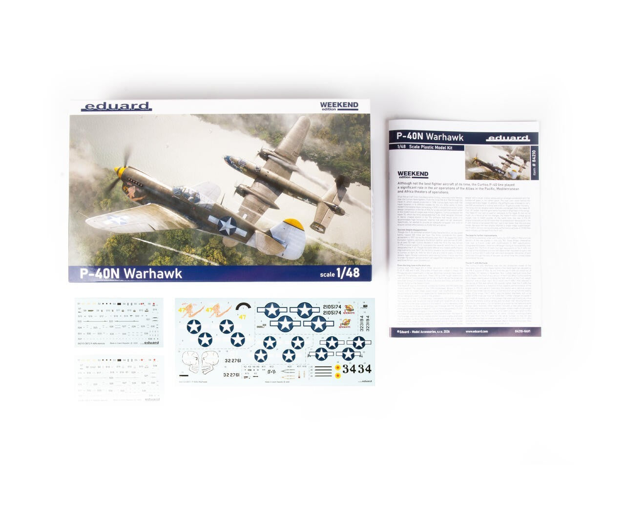 Eduard 1:48 Scale WWII Curtiss P-40N Warhawk Weekend Edition Model Kit - 84212