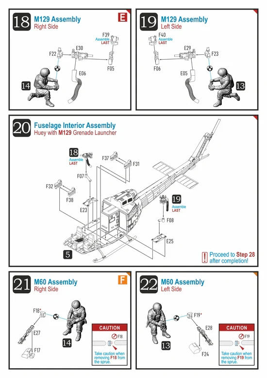 Rubicon Models 1:56 Scale Bell UH-1D / UH-1H "Huey" Military Helicopter - 280119