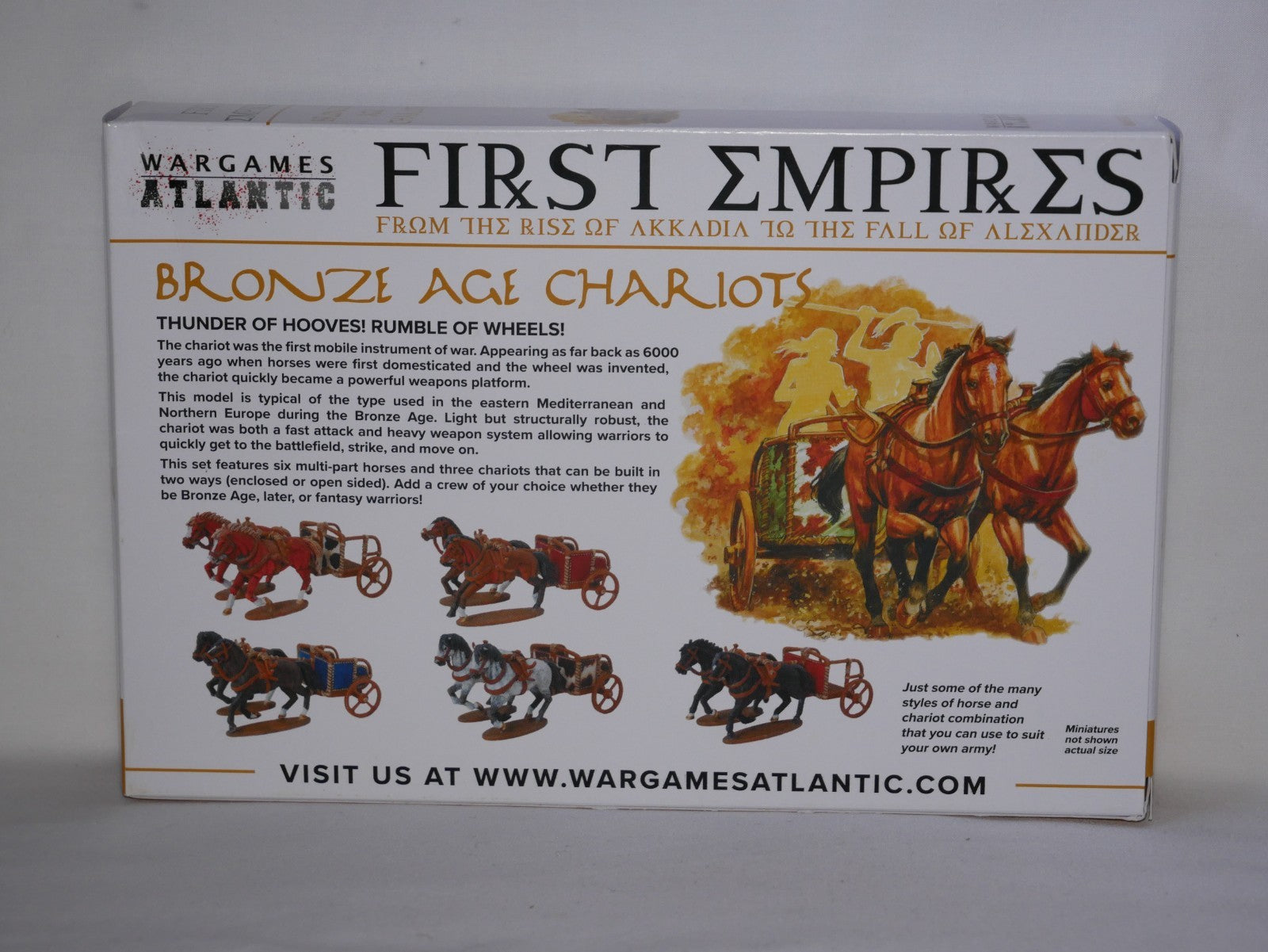 Wargames Atlantic First Empires 28mm Hard Plastic Bronze Age Chariots - WAAFE002